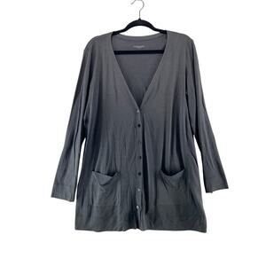 Eileen Fisher Silk Cotton Blend Cardigan Size Medium